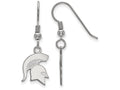 LogoArt Sterling Silver Michigan State University Small Dangle Earrings Wire