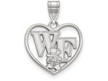 LogoArt Sterling Silver Wake Forest University Pendant Necklace In Heart