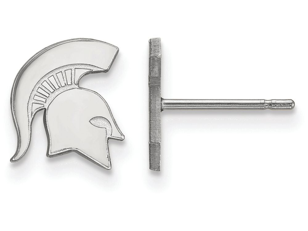 LogoArt Sterling Silver Michigan State University Xs Post Earrings