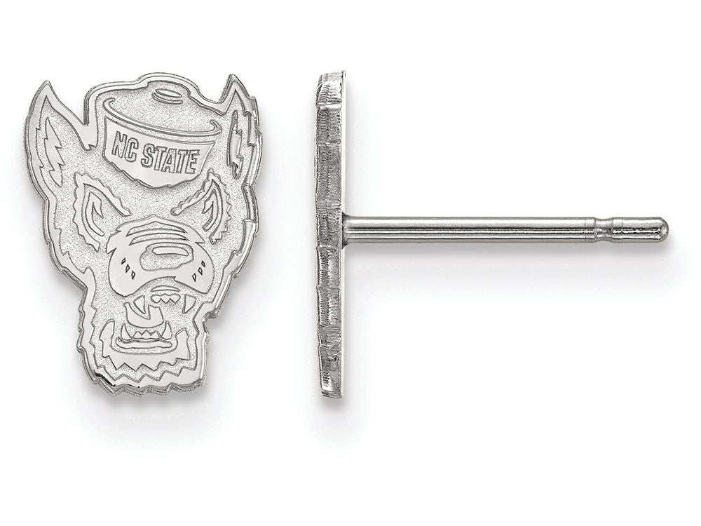 LogoArt Sterling Silver North Carolina State University Xs Post Earrings