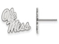 LogoArt Sterling Silver University Of Mississippi Small Post Earrings