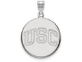 Logoart 925 Sterling Silver University Of Southern California Large Disc Pendant
