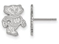 LogoArt Sterling Silver University Of Wisconsin Small Post Earrings