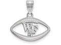 LogoArt Sterling Silver Wake Forest University Pendant Necklace In Football