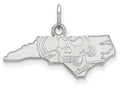 LogoArt Sterling Silver East Carolina University Xs Pendant Necklace