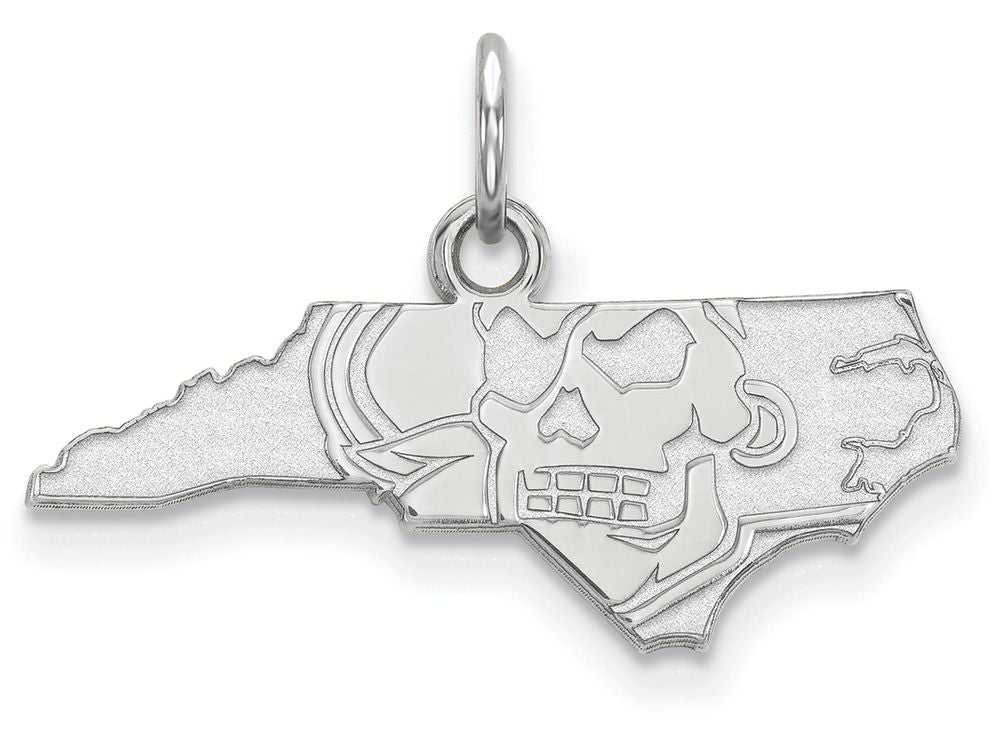 LogoArt Sterling Silver East Carolina University Xs Pendant Necklace