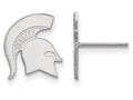 LogoArt Sterling Silver Michigan State University Small Post Earrings