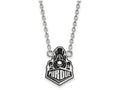 LogoArt Sterling Silver Purdue Large Enamel Pendant Necklace