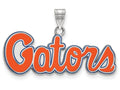 LogoArt Sterling Silver University Of Florida Small Enamel Pendant Necklace
