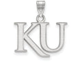 LogoArt Sterling Silver University Of Kansas Small Pendant Necklace