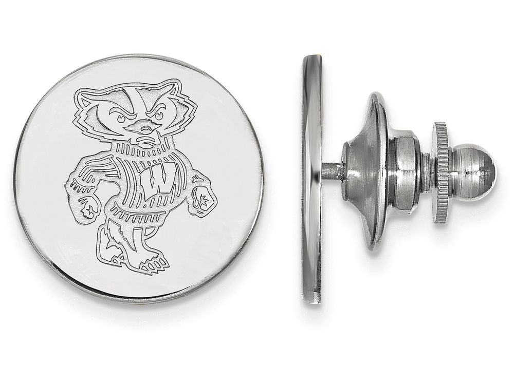 LogoArt Sterling Silver University Of Wisconsin Lapel Pin