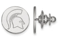 LogoArt Sterling Silver Michigan State University Lapel Pin