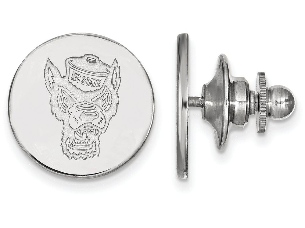 LogoArt Sterling Silver North Carolina State University Lapel Pin