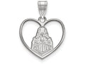 LogoArt Sterling Silver Purdue Pendant Necklace In Heart