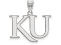 LogoArt Sterling Silver University Of Kansas Medium Pendant Necklace