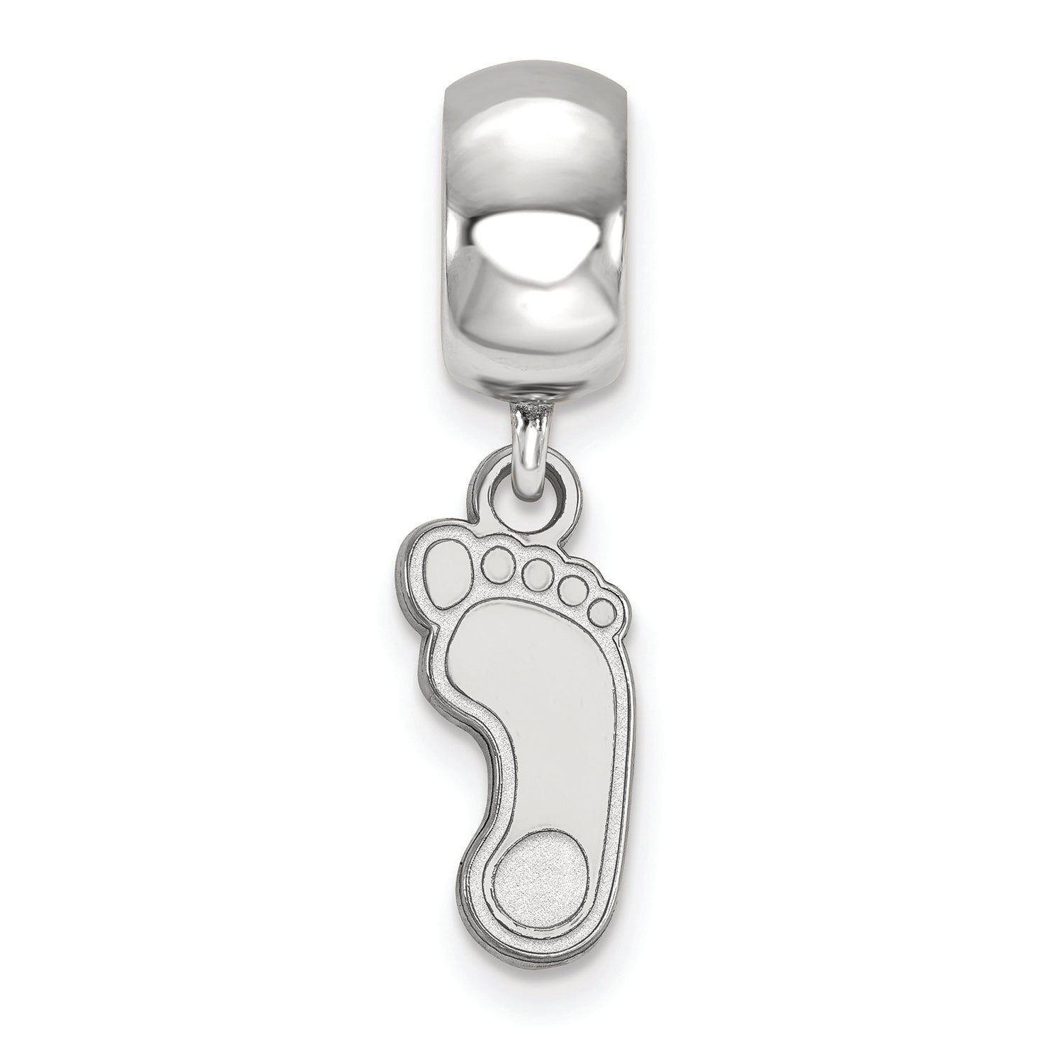 LogoArt Sterling Silver University Of North Carolina Bead Charm Charm Small Dangle Bead Charm