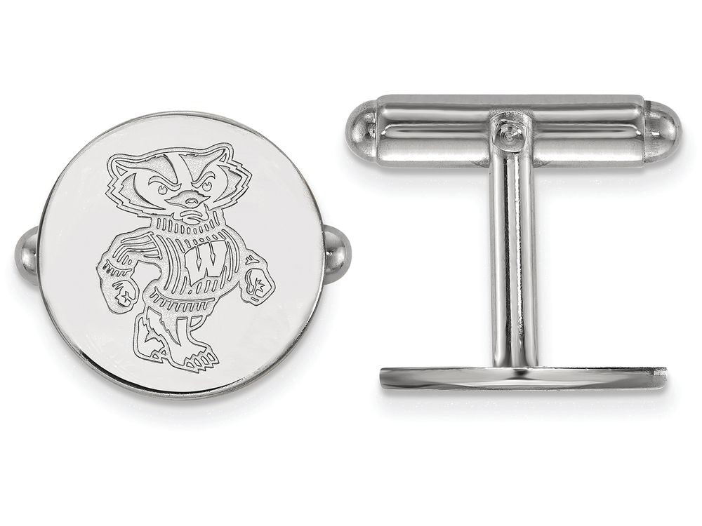 LogoArt Sterling Silver University Of Wisconsin Cuff Link