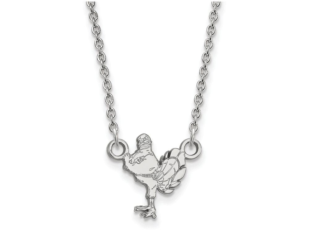 LogoArt Sterling Silver Virginia Tech Small Pendant Necklace