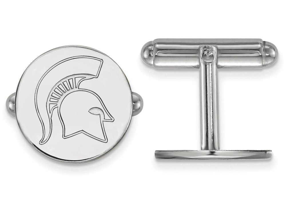 LogoArt Sterling Silver Michigan State University Cuff Link