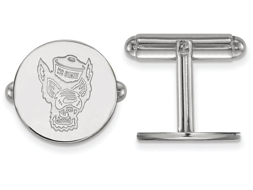 LogoArt Sterling Silver North Carolina State University Cuff Link
