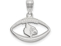 LogoArt Sterling Silver University Of Louisville Pendant Necklace In Football