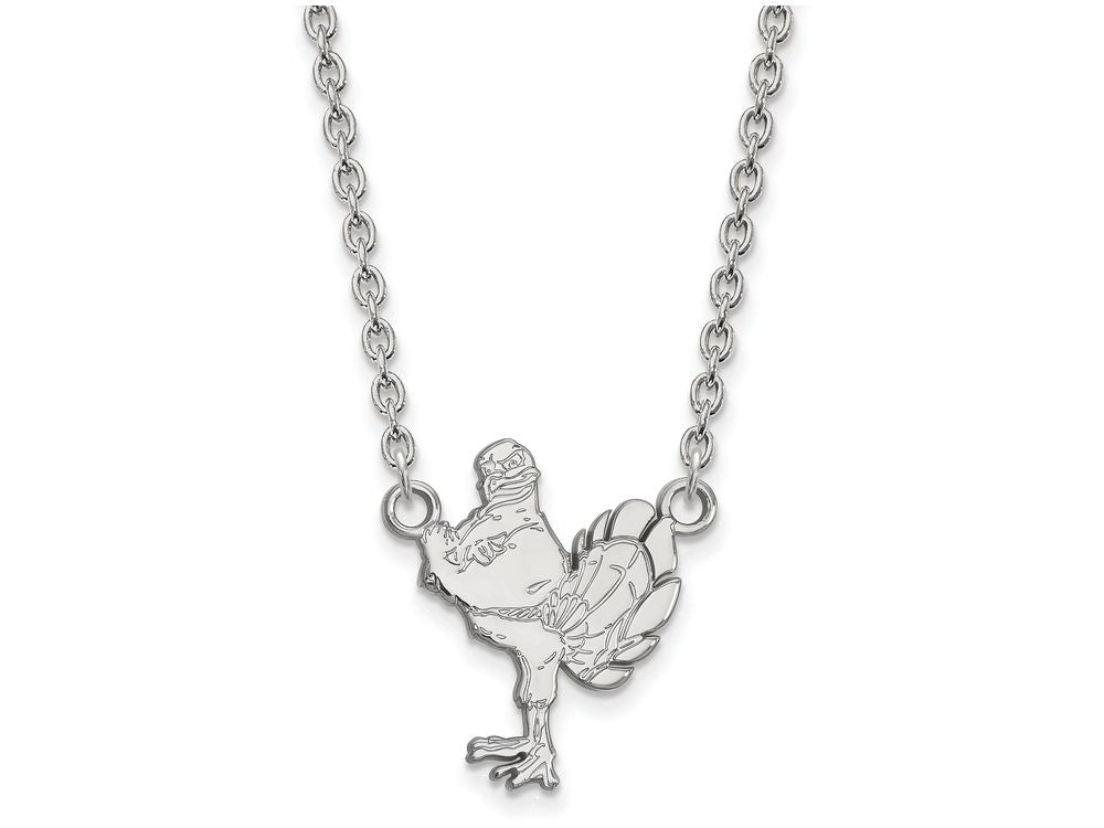 LogoArt Sterling Silver Virginia Tech Large Pendant Necklace