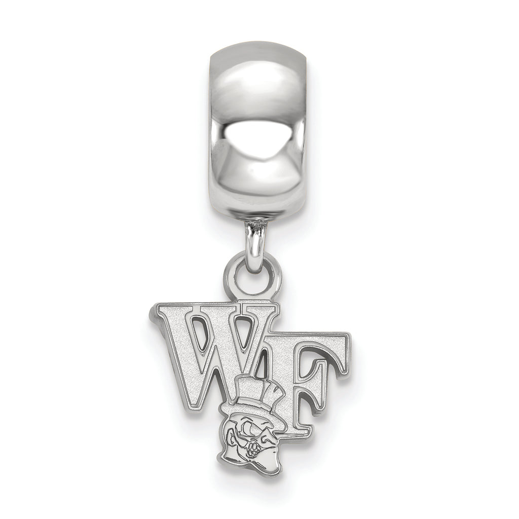LogoArt Sterling Silver Wake Forest University Bead Charm Charm Xs Dangle Bead Charm