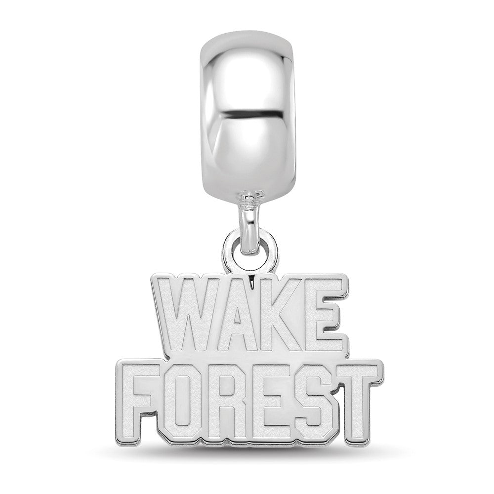 LogoArt Sterling Silver Wake Forest University Bead Charm Charm Xs Dangle Bead Charm