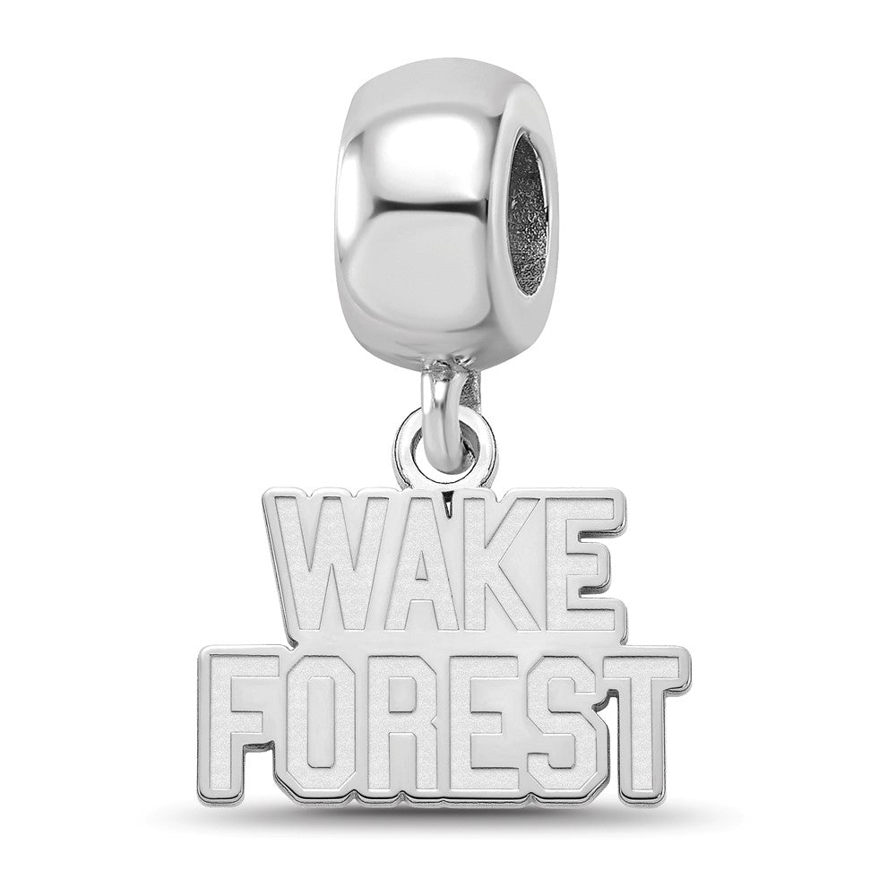 LogoArt Sterling Silver Wake Forest University Bead Charm Charm Xs Dangle Bead Charm