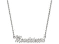 LogoArt Sterling Silver West Virginia University Medium Pendant Necklace