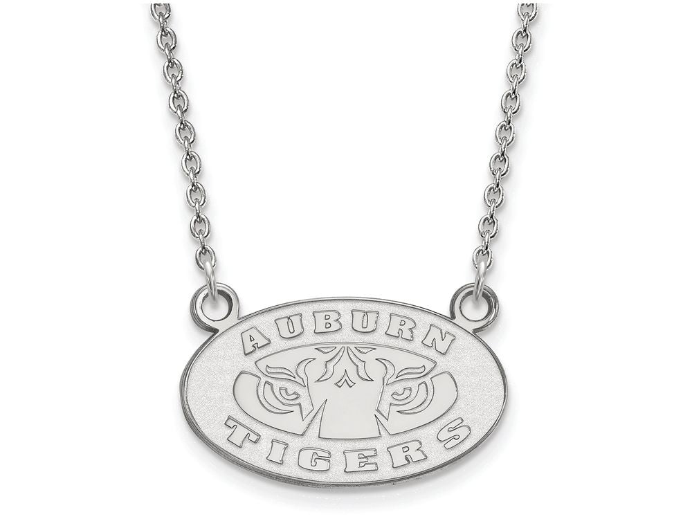 LogoArt Sterling Silver Auburn University Small Pendant Necklace