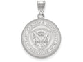 LogoArt Sterling Silver East Carolina University Large Crest Pendant Necklace