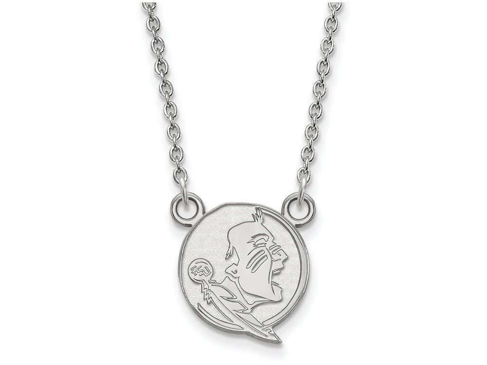 LogoArt Sterling Silver Florida State University Small Pendant Necklace