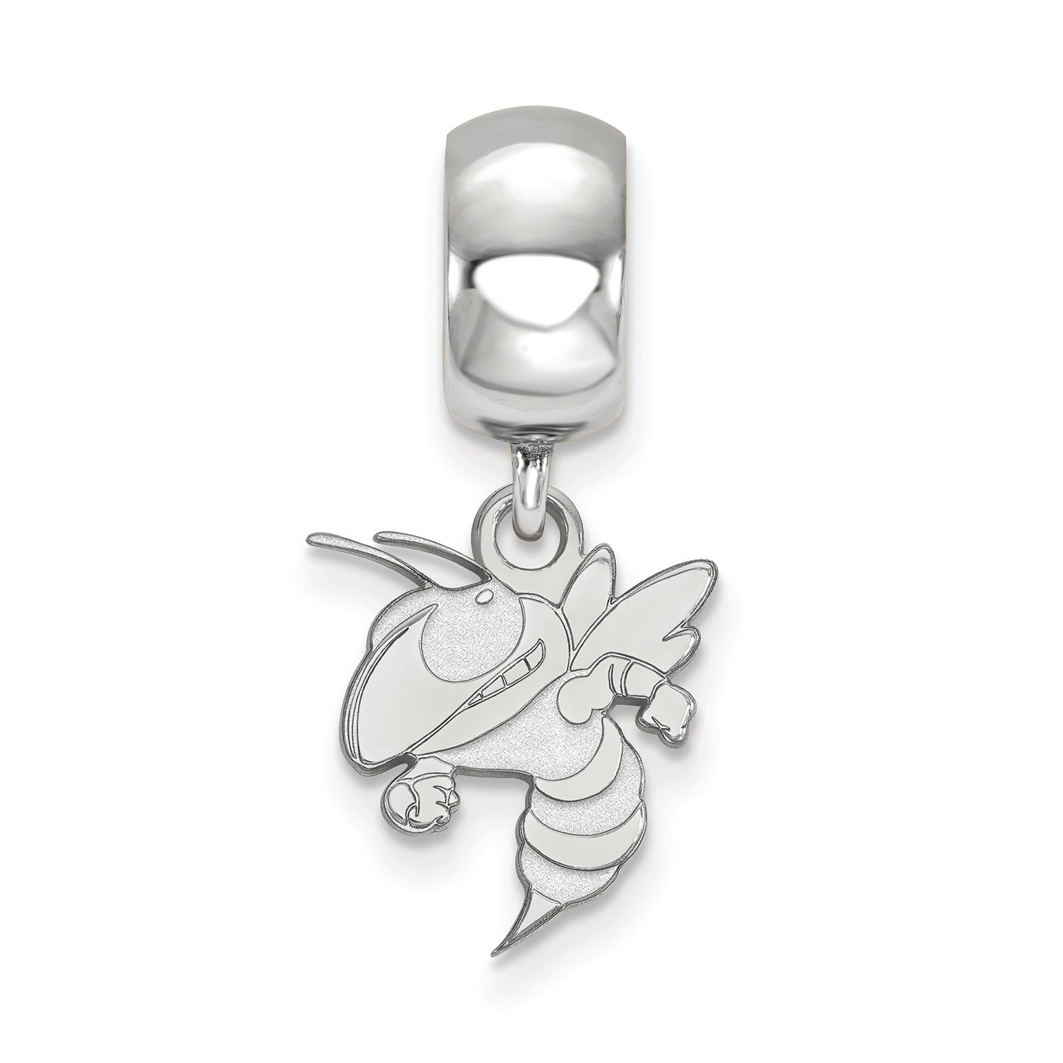 LogoArt Sterling Silver Georgia Institute Of Technology Bead Charm Charm Small Dangle Bead Charm
