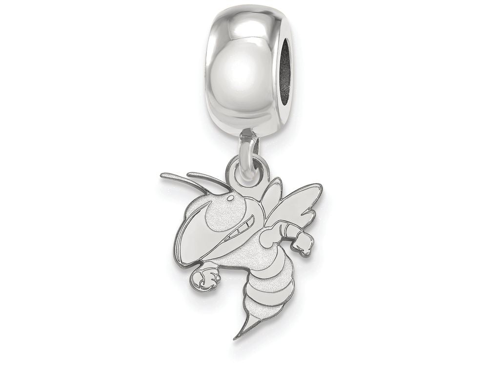 LogoArt Sterling Silver Georgia Institute Of Technology Bead Charm Charm Small Dangle Bead Charm