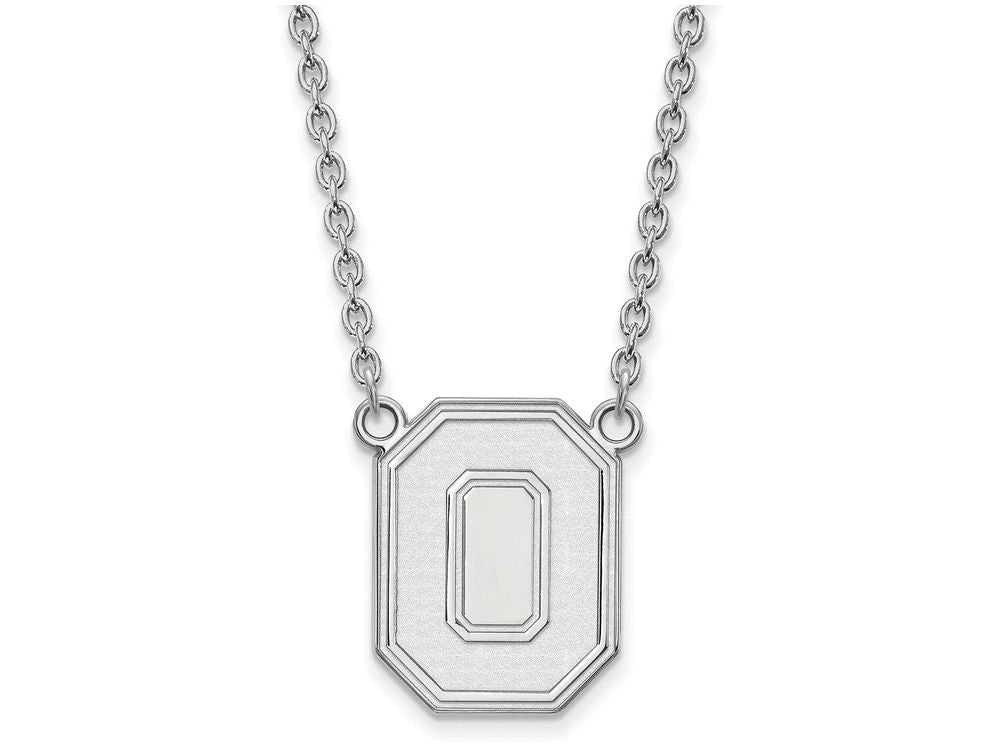 LogoArt Sterling Silver Ohio State University Large Pendant Necklace