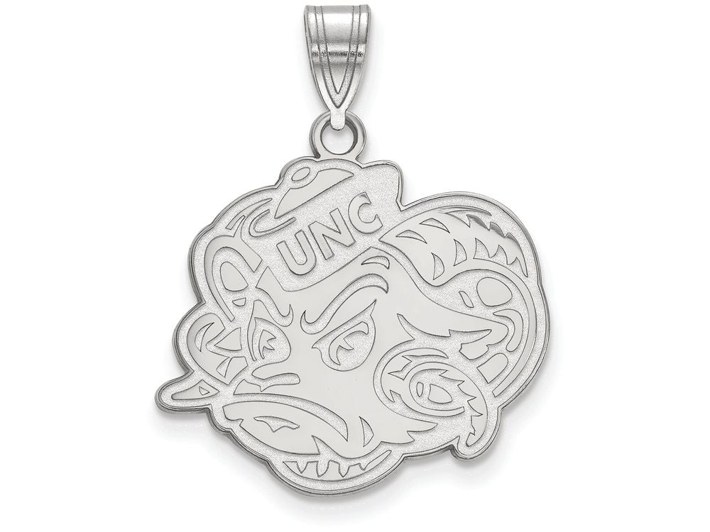 LogoArt Sterling Silver University Of North Carolina Large Pendant Necklace