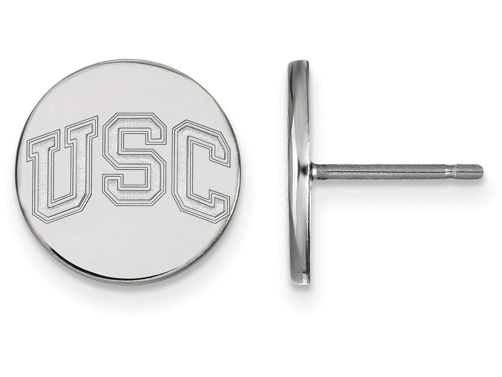 Logoart 925 Sterling Silver University Of Southern California Extra Small Disc Earrings