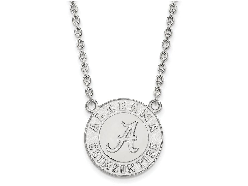 LogoArt Sterling Silver University Of Alabama Large Pendant Necklace