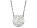 LogoArt Sterling Silver University Of Alabama Large Pendant Necklace