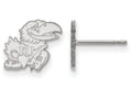 LogoArt Sterling Silver University Of Kansas Xs Post Earrings
