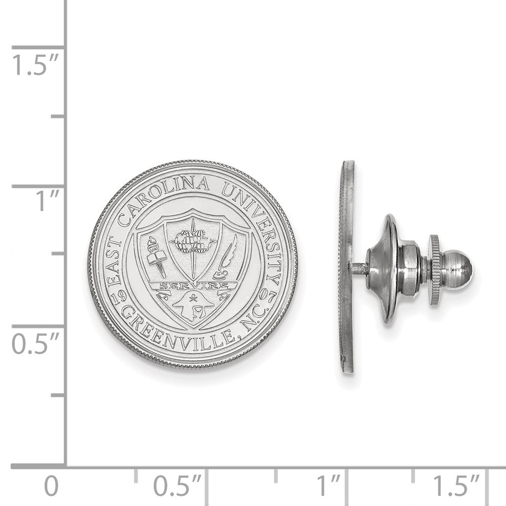 LogoArt Sterling Silver East Carolina University Crest Cuff Link