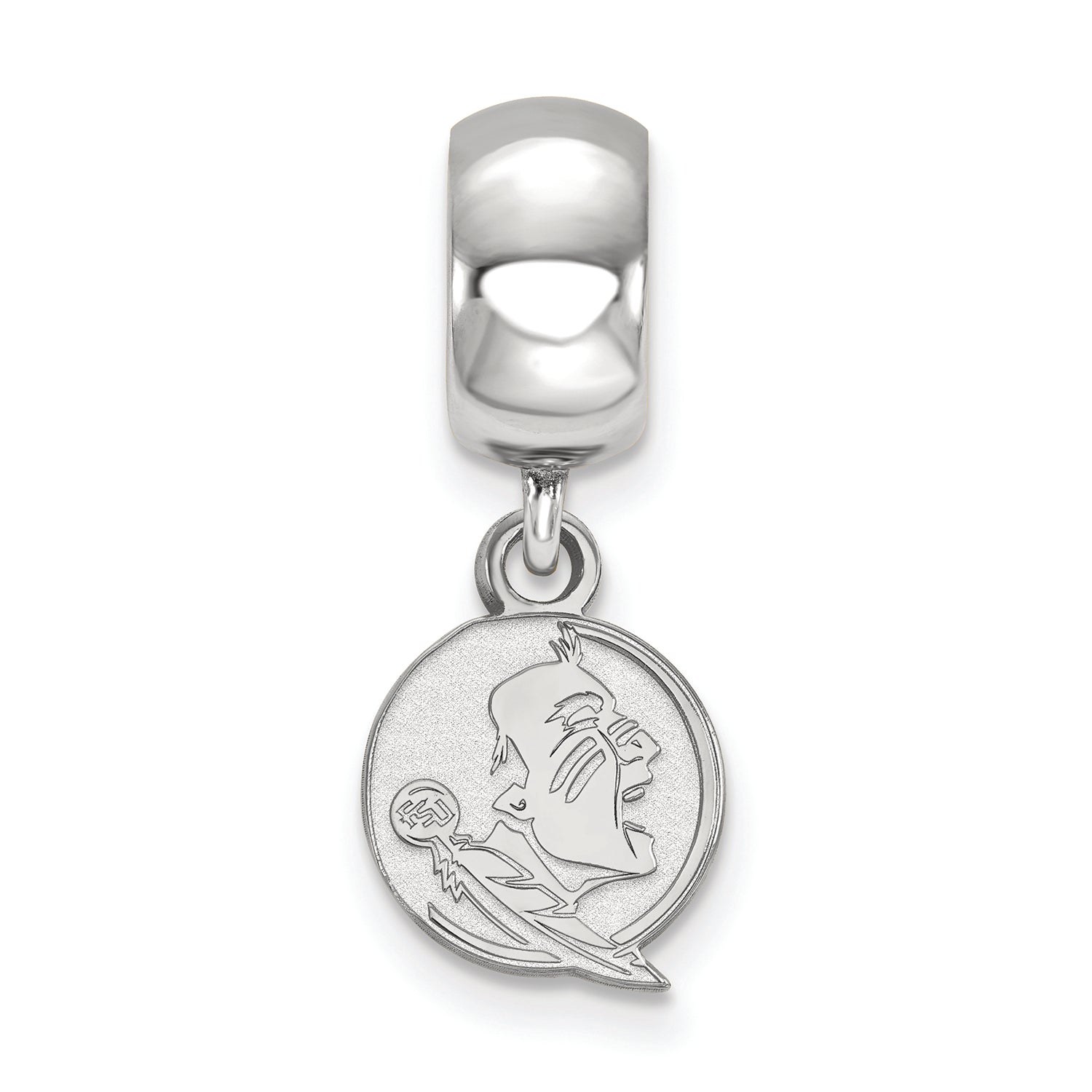LogoArt Sterling Silver Florida State University Bead Charm Charm Xs Dangle Bead Charm
