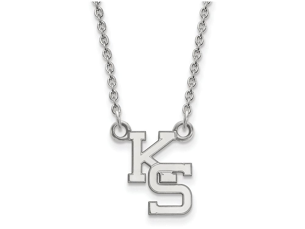 LogoArt Sterling Silver Kansas State University Small Pendant Necklace