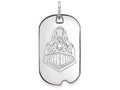 LogoArt Sterling Silver Purdue Small Dog Tag Pendant Necklace