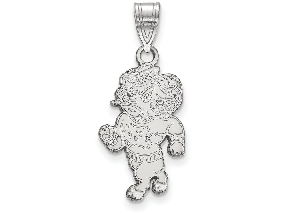 LogoArt Sterling Silver University Of North Carolina Large Pendant Necklace