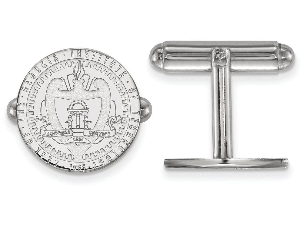 LogoArt Sterling Silver Georgia Institute Of Technology Crest Cuff Link
