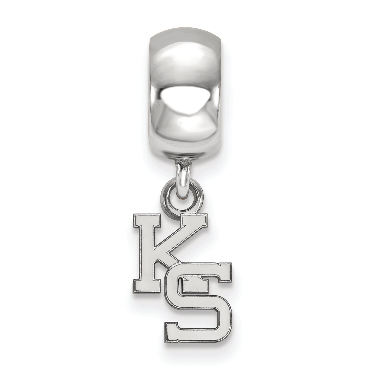 LogoArt Sterling Silver Kansas State University Bead Charm Charm Xs Dangle Bead Charm
