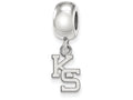 LogoArt Sterling Silver Kansas State University Bead Charm Charm Xs Dangle Bead Charm