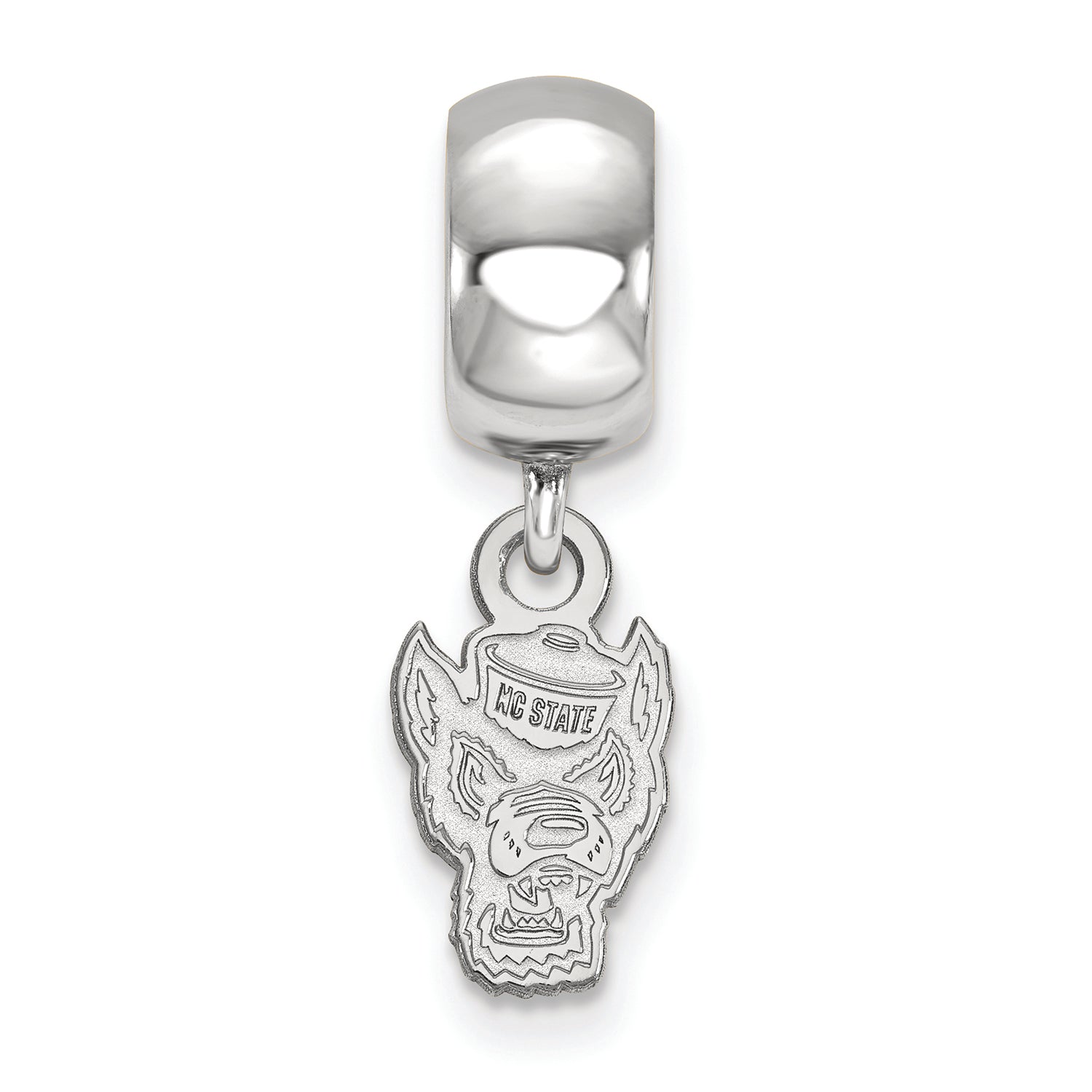 LogoArt Sterling Silver North Carolina State University Bead Charm Charm Xs Dangle Bead Charm